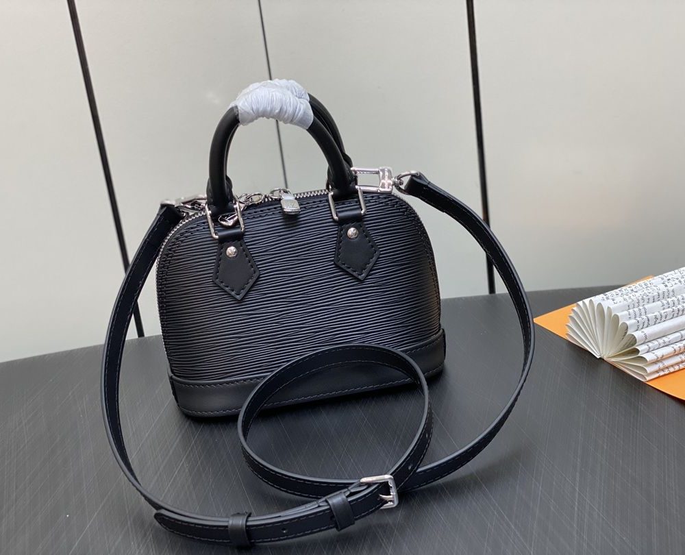 1:1 Replica Louis Vuitton LV Nano Alma Epi Leather Black/Orange/Green/Purple/Quartz Luxury Bag For Women M81945/M82404/M82403/M82402/M82411 - 18cm/ 3.1in