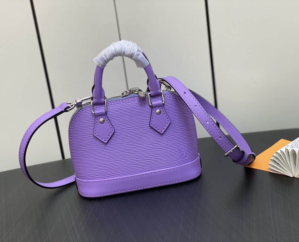 1:1 Replica Louis Vuitton LV Nano Alma Epi Leather Black/Orange/Green/Purple/Quartz Luxury Bag For Women M81945/M82404/M82403/M82402/M82411 - 18cm/ 3.1in