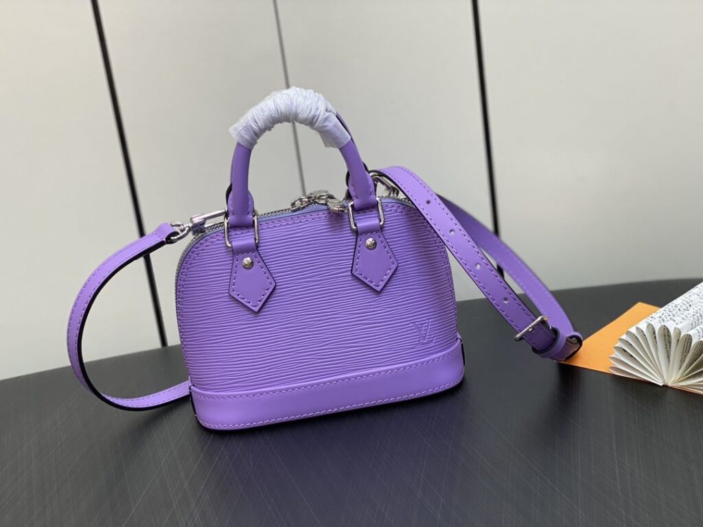 1:1 Replica Louis Vuitton LV Nano Alma Epi Leather Black/Orange/Green/Purple/Quartz Luxury Bag For Women M81945/M82404/M82403/M82402/M82411 - 18cm/ 3.1in - Image 18