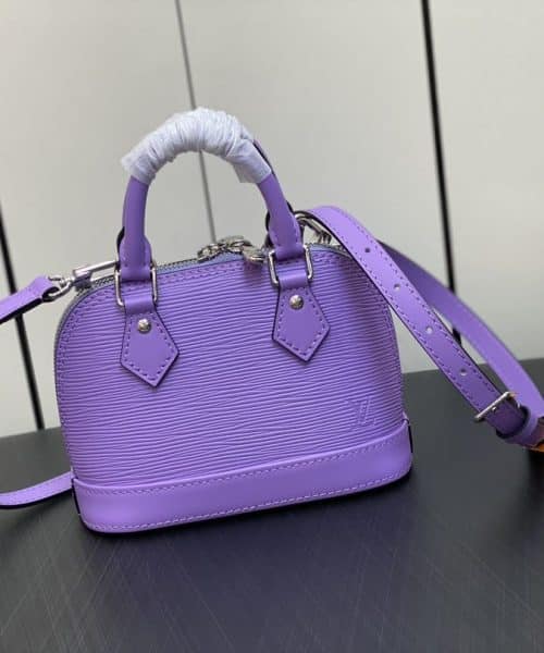 1:1 Replica Louis Vuitton LV Nano Alma Epi Leather Black/Orange/Green/Purple/Quartz Luxury Bag For Women M81945/M82404/M82403/M82402/M82411 - 18cm/ 3.1in
