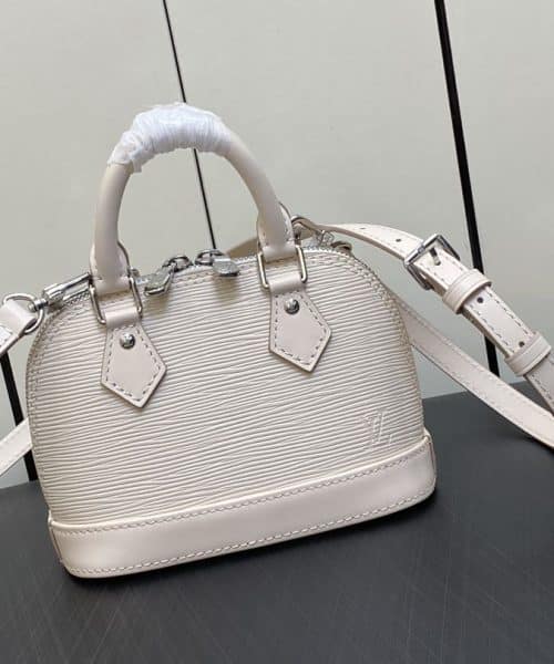 1:1 Replica Louis Vuitton LV Nano Alma Epi Leather Black/Orange/Green/Purple/Quartz Luxury Bag For Women M81945/M82404/M82403/M82402/M82411 - 18cm/ 3.1in