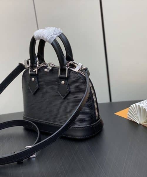 1:1 Replica Louis Vuitton LV Nano Alma Epi Leather Black/Orange/Green/Purple/Quartz Luxury Bag For Women M81945/M82404/M82403/M82402/M82411 - 18cm/ 3.1in
