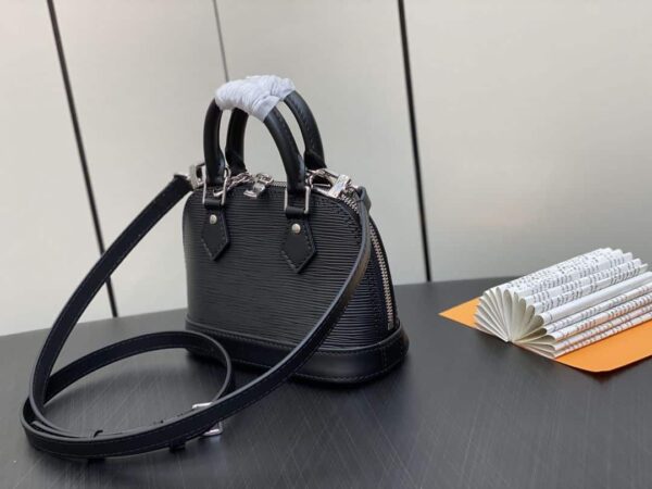 1:1 Replica Louis Vuitton LV Nano Alma Epi Leather Black/Orange/Green/Purple/Quartz Luxury Bag For Women M81945/M82404/M82403/M82402/M82411 - 18cm/ 3.1in