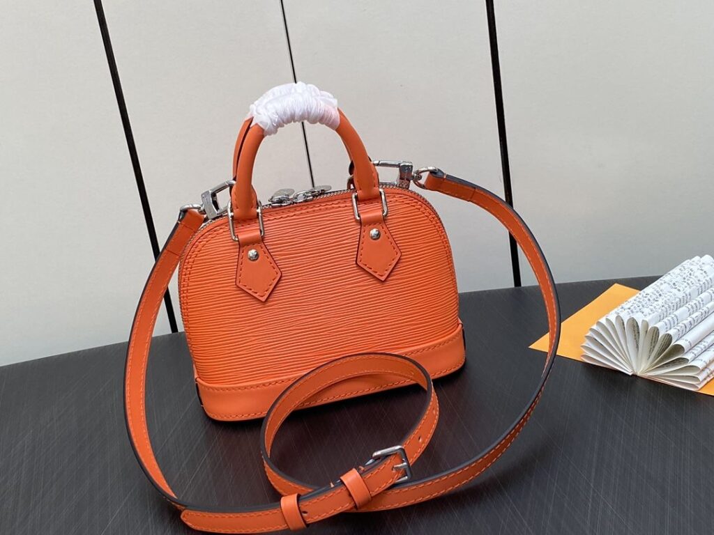 1:1 Replica Louis Vuitton LV Nano Alma Epi Leather Black/Orange/Green/Purple/Quartz Luxury Bag For Women M81945/M82404/M82403/M82402/M82411 - 18cm/ 3.1in - Image 12