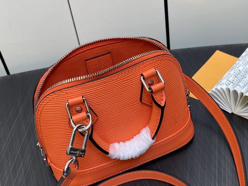 1:1 Replica Louis Vuitton LV Nano Alma Epi Leather Black/Orange/Green/Purple/Quartz Luxury Bag For Women M81945/M82404/M82403/M82402/M82411 - 18cm/ 3.1in - Image 15