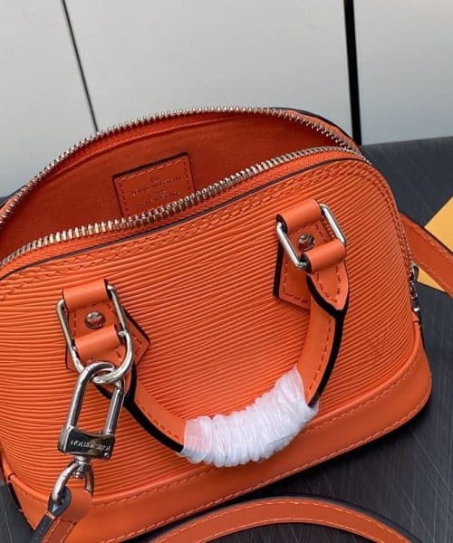1:1 Replica Louis Vuitton LV Nano Alma Epi Leather Black/Orange/Green/Purple/Quartz Luxury Bag For Women M81945/M82404/M82403/M82402/M82411 - 18cm/ 3.1in