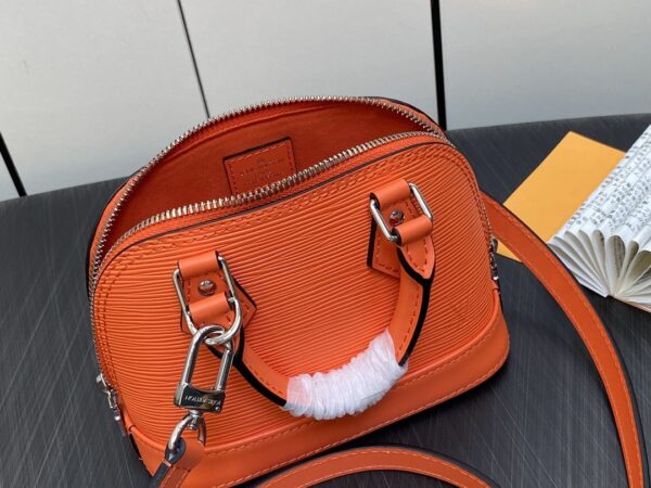 1:1 Replica Louis Vuitton LV Nano Alma Epi Leather Black/Orange/Green/Purple/Quartz Luxury Bag For Women M81945/M82404/M82403/M82402/M82411 - 18cm/ 3.1in