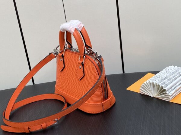 1:1 Replica Louis Vuitton LV Nano Alma Epi Leather Black/Orange/Green/Purple/Quartz Luxury Bag For Women M81945/M82404/M82403/M82402/M82411 - 18cm/ 3.1in