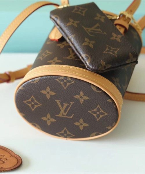 1:1 Replica Louis Vuitton LV Nano Bucket Bag Monogram Canvas Brown Luxury Bag For Women Brown - 6.7in/17cm