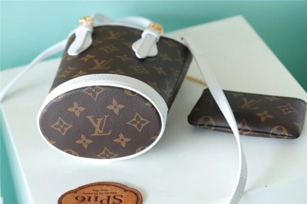 1:1 Replica Louis Vuitton LV Nano Bucket Bag Monogram Luxury Bag For Women Brown M81489 - 6.7in/17cm