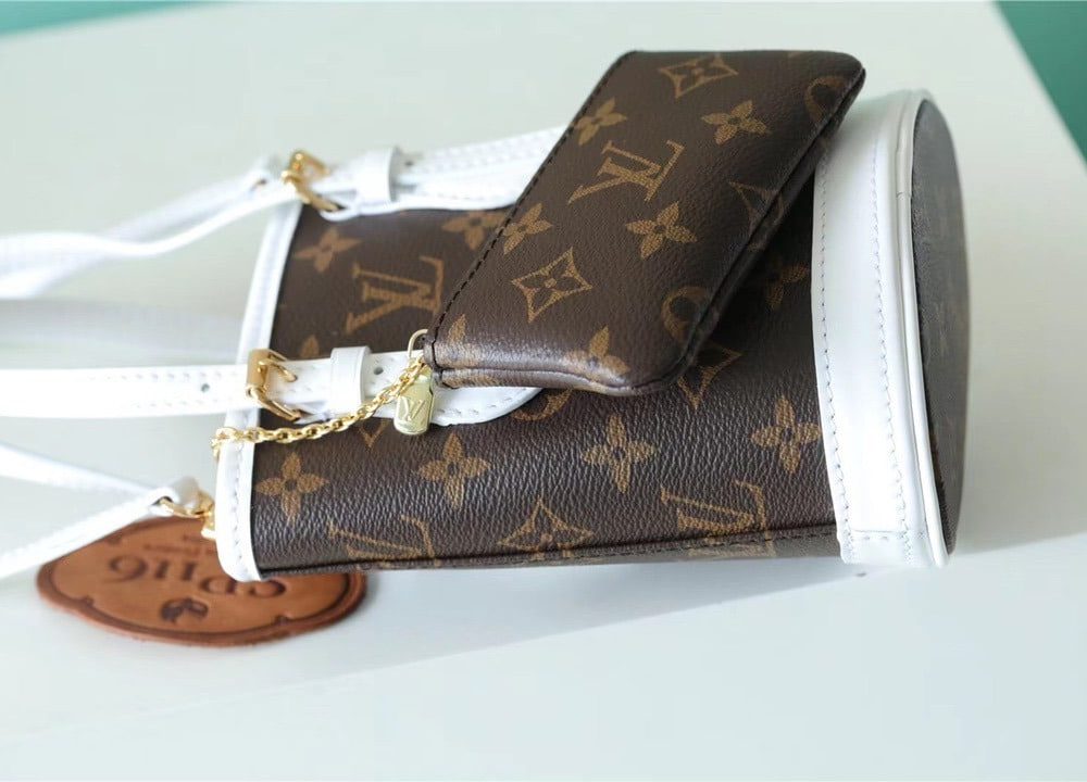 1:1 Replica Louis Vuitton LV Nano Bucket Bag Monogram Luxury Bag For Women Brown M81489 - 6.7in/17cm