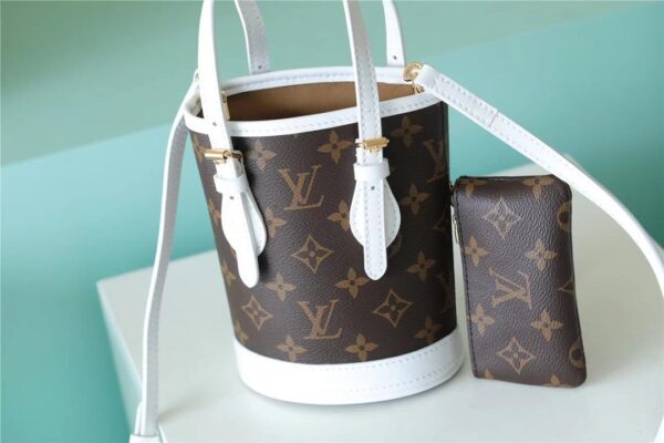 1:1 Replica Louis Vuitton LV Nano Bucket Bag Monogram Luxury Bag For Women Brown M81489 - 6.7in/17cm