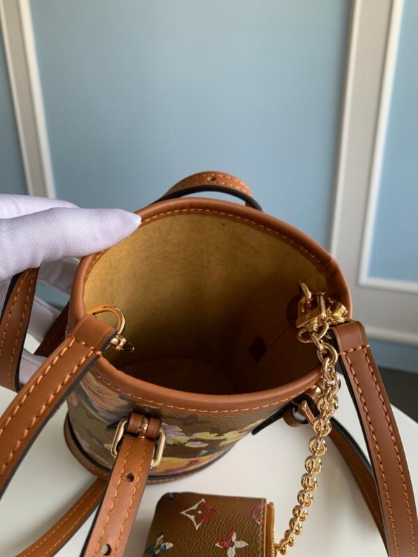 1:1 Replica Louis Vuitton LV Nano Bucket Gold Luxury Bag For Women M81724 - 6.7in/17cm