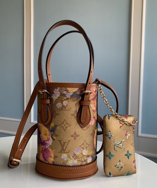 1:1 Replica Louis Vuitton LV Nano Bucket Gold Luxury Bag For Women M81724 - 6.7in/17cm