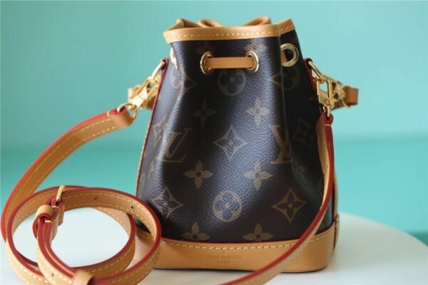 1:1 Replica Louis Vuitton LV Nano Noe Monogram Canvas Luxury Bag For Women M81266 - 16cm/6.3in