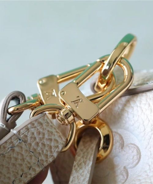 1:1 Replica Louis Vuitton LV Nano Noe Monogram Empreinte Light Beige Luxury Bag For Women M81463 - 6.3in/16cm