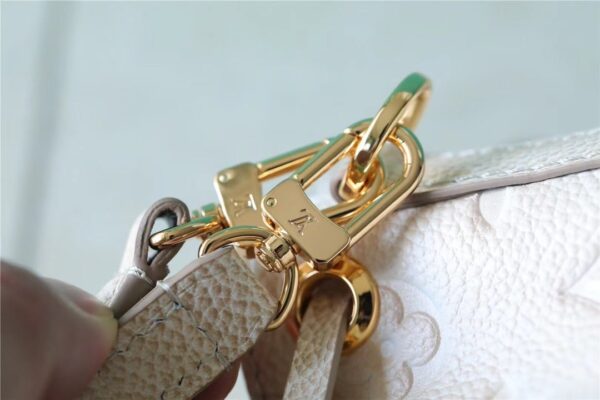 1:1 Replica Louis Vuitton LV Nano Noe Monogram Empreinte Light Beige Luxury Bag For Women M81463 - 6.3in/16cm
