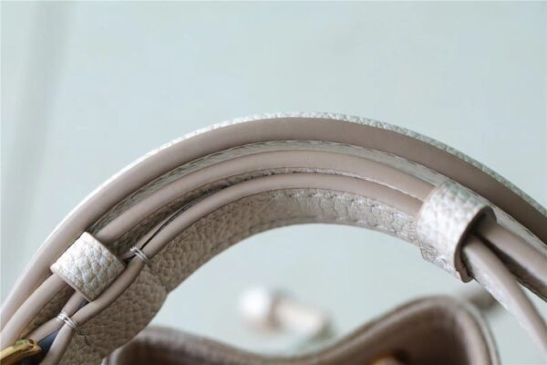 1:1 Replica Louis Vuitton LV Nano Noe Monogram Empreinte Light Beige Luxury Bag For Women M81463 - 6.3in/16cm