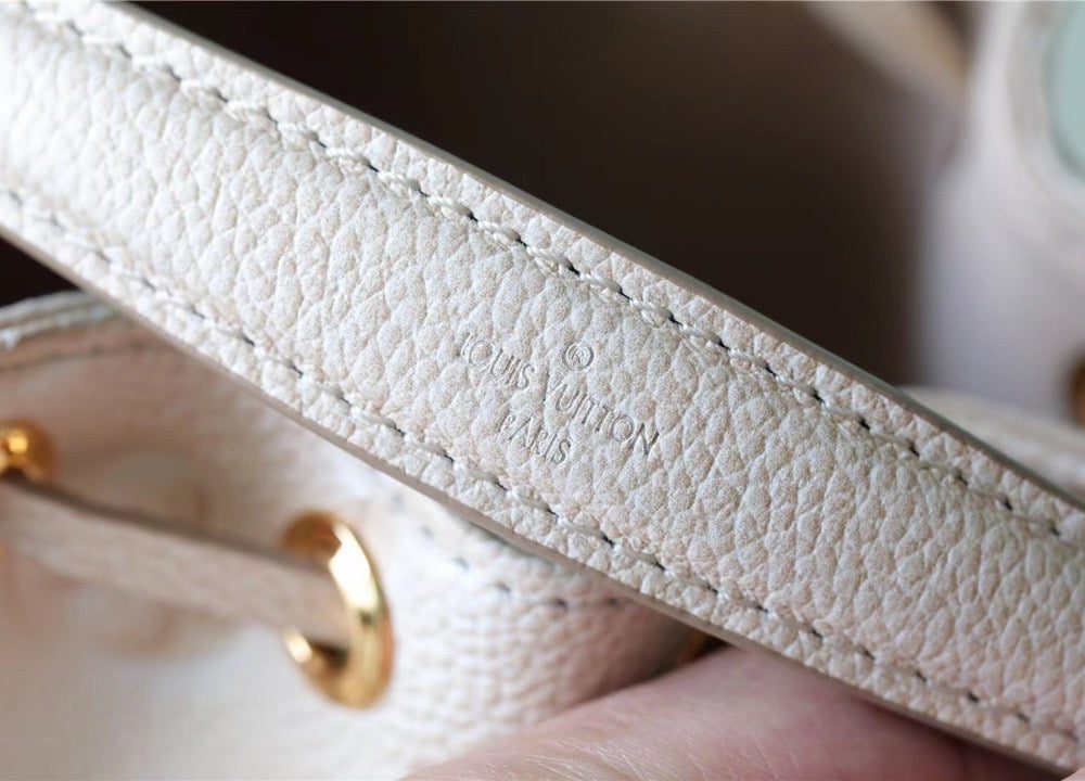 1:1 Replica Louis Vuitton LV Nano Noe Monogram Empreinte Light Beige Luxury Bag For Women M81463 - 6.3in/16cm