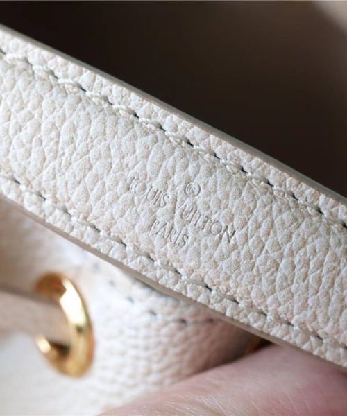 1:1 Replica Louis Vuitton LV Nano Noe Monogram Empreinte Light Beige Luxury Bag For Women M81463 - 6.3in/16cm