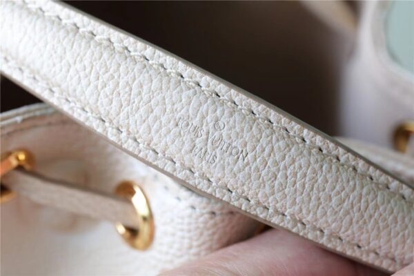 1:1 Replica Louis Vuitton LV Nano Noe Monogram Empreinte Light Beige Luxury Bag For Women M81463 - 6.3in/16cm