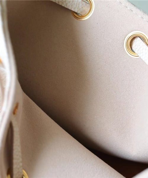 1:1 Replica Louis Vuitton LV Nano Noe Monogram Empreinte Light Beige Luxury Bag For Women M81463 - 6.3in/16cm