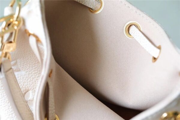 1:1 Replica Louis Vuitton LV Nano Noe Monogram Empreinte Light Beige Luxury Bag For Women M81463 - 6.3in/16cm