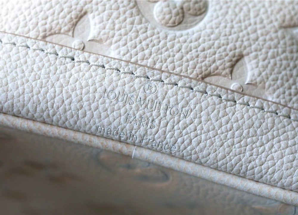 1:1 Replica Louis Vuitton LV Nano Noe Monogram Empreinte Light Beige Luxury Bag For Women M81463 - 6.3in/16cm