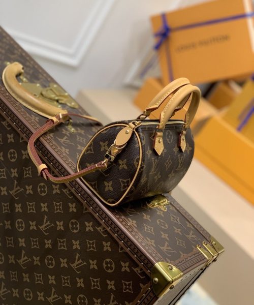1:1 Replica Louis Vuitton LV Nano Speedy Monogram Canvas Luxury Bag For Women M81085 - 6.3in/16cm