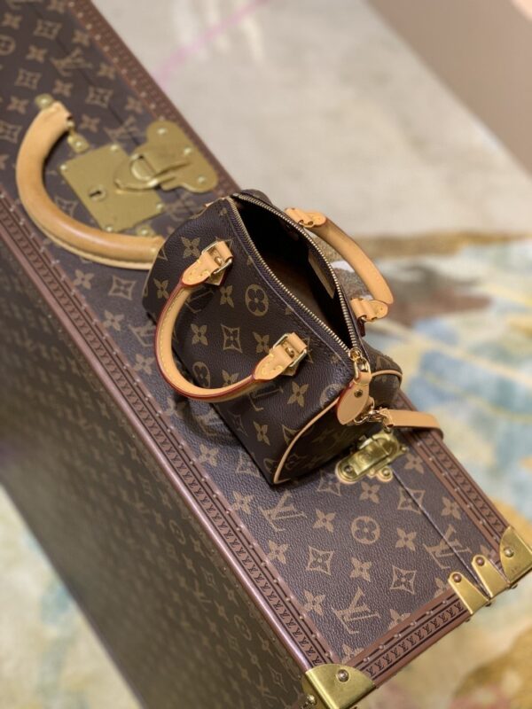 1:1 Replica Louis Vuitton LV Nano Speedy Monogram Canvas Luxury Bag For Women M81085 - 6.3in/16cm