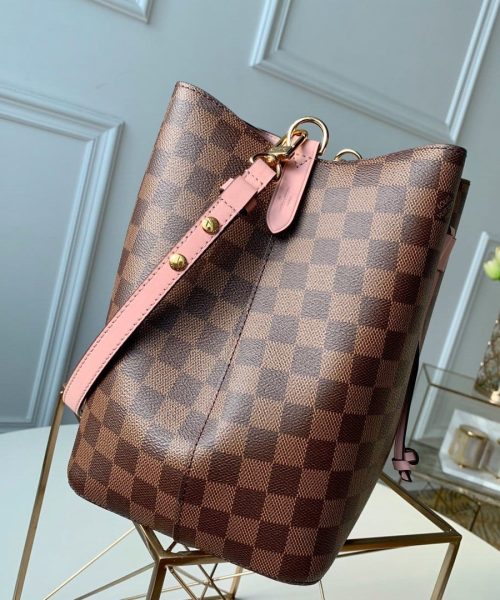 1:1 Replica Louis Vuitton LV NeoNoe MM Damier Ebene Canvas Luxury Bag For Women N40198 - 10.2in/26cm