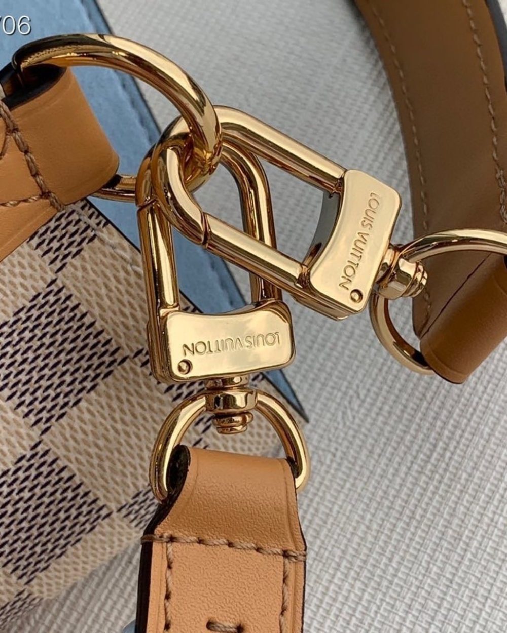 1:1 Replica Louis Vuitton LV NeoNoe MM Damier Azur Canvas Luxury Bag For Women N50042 - 10.2in/26cm