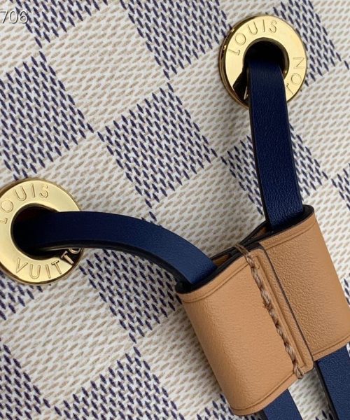 1:1 Replica Louis Vuitton LV NeoNoe MM Damier Azur Canvas Luxury Bag For Women N50042 - 10.2in/26cm