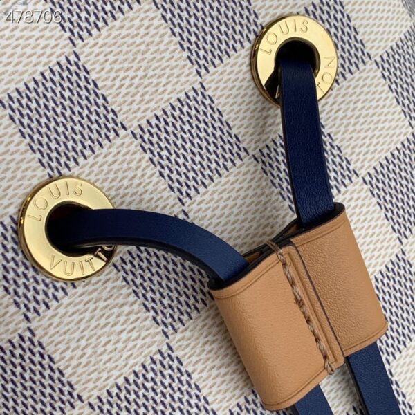 1:1 Replica Louis Vuitton LV NeoNoe MM Damier Azur Canvas Luxury Bag For Women N50042 - 10.2in/26cm