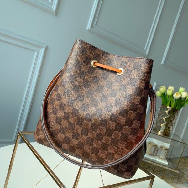 1:1 Replica Louis Vuitton LV NéoNoé MM Damier Ebene Canvas Luxury Bag For Women N40213 - 10.2in/26cm