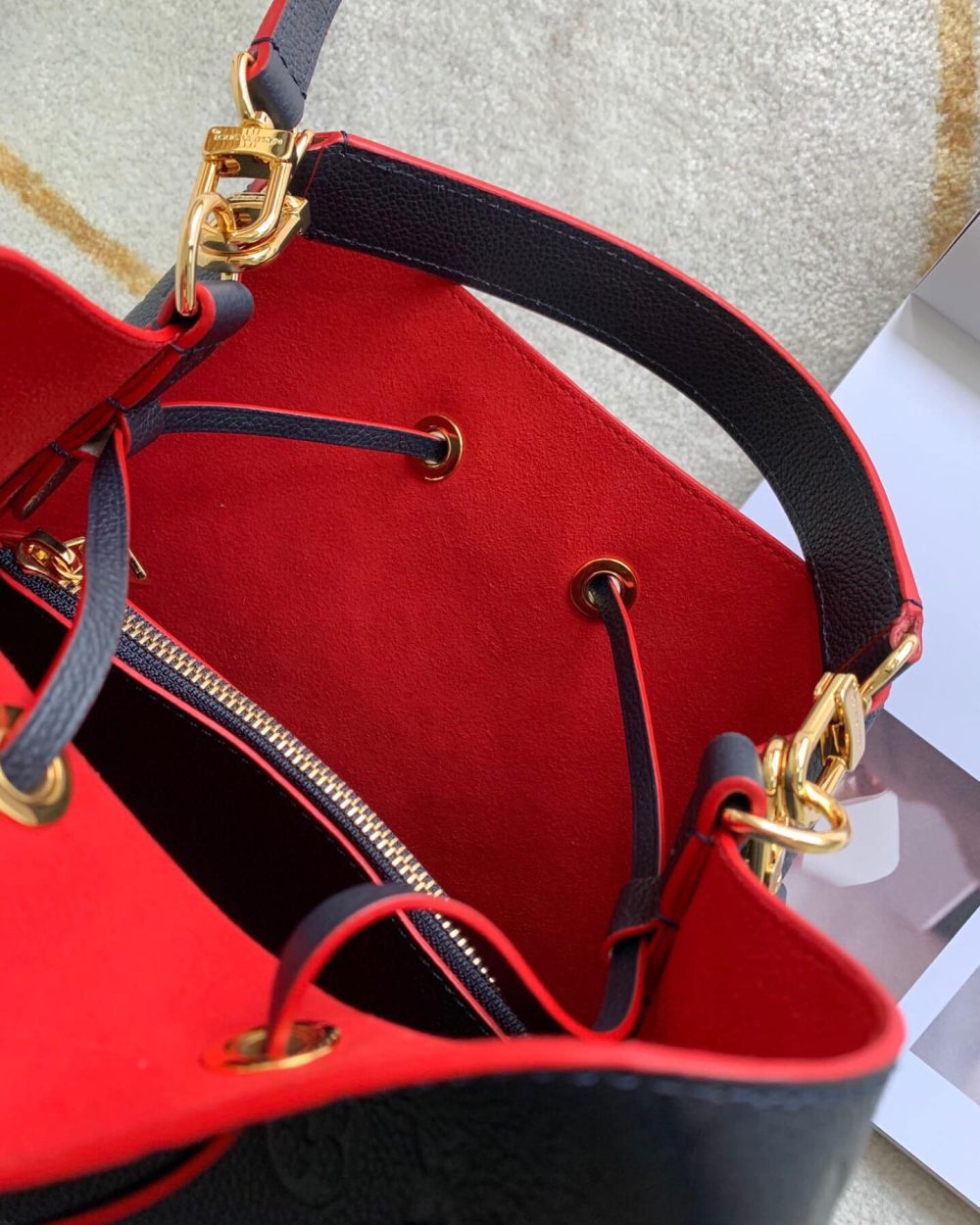 1:1 Replica Louis Vuitton LV NéoNoé MM Monogram Empreinte Leather Luxury Bag For Women - 10.2in/26cm