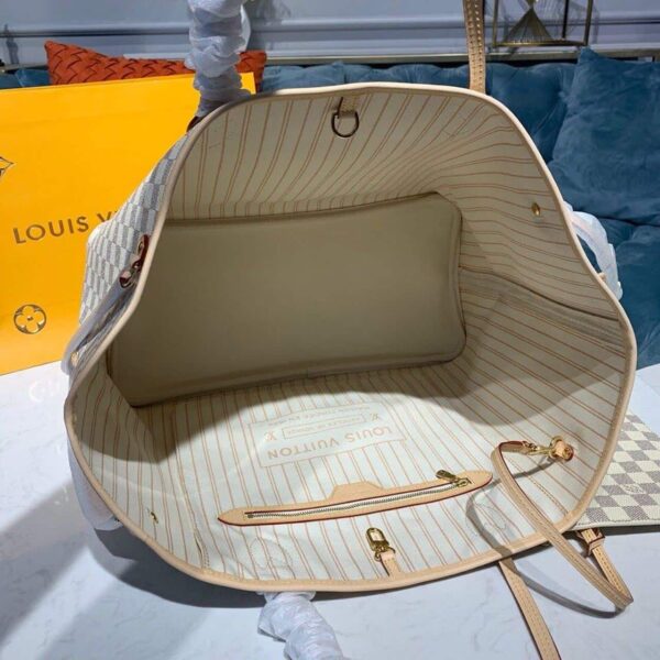 1:1 Replica Louis Vuitton LV Neverfull GM Damier Azur Canvas Luxury Bag For Women N41360 - 15.4in/39cm