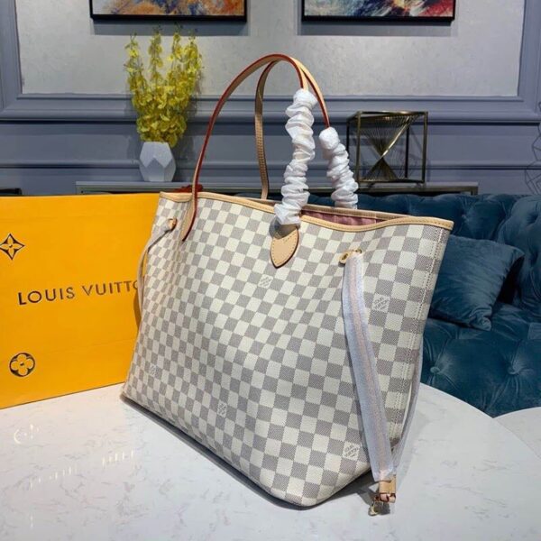 1:1 Replica Louis Vuitton LV Neverfull GM Damier Azur Canvas Luxury Bag For Women N41604 - 15.4in/39cm