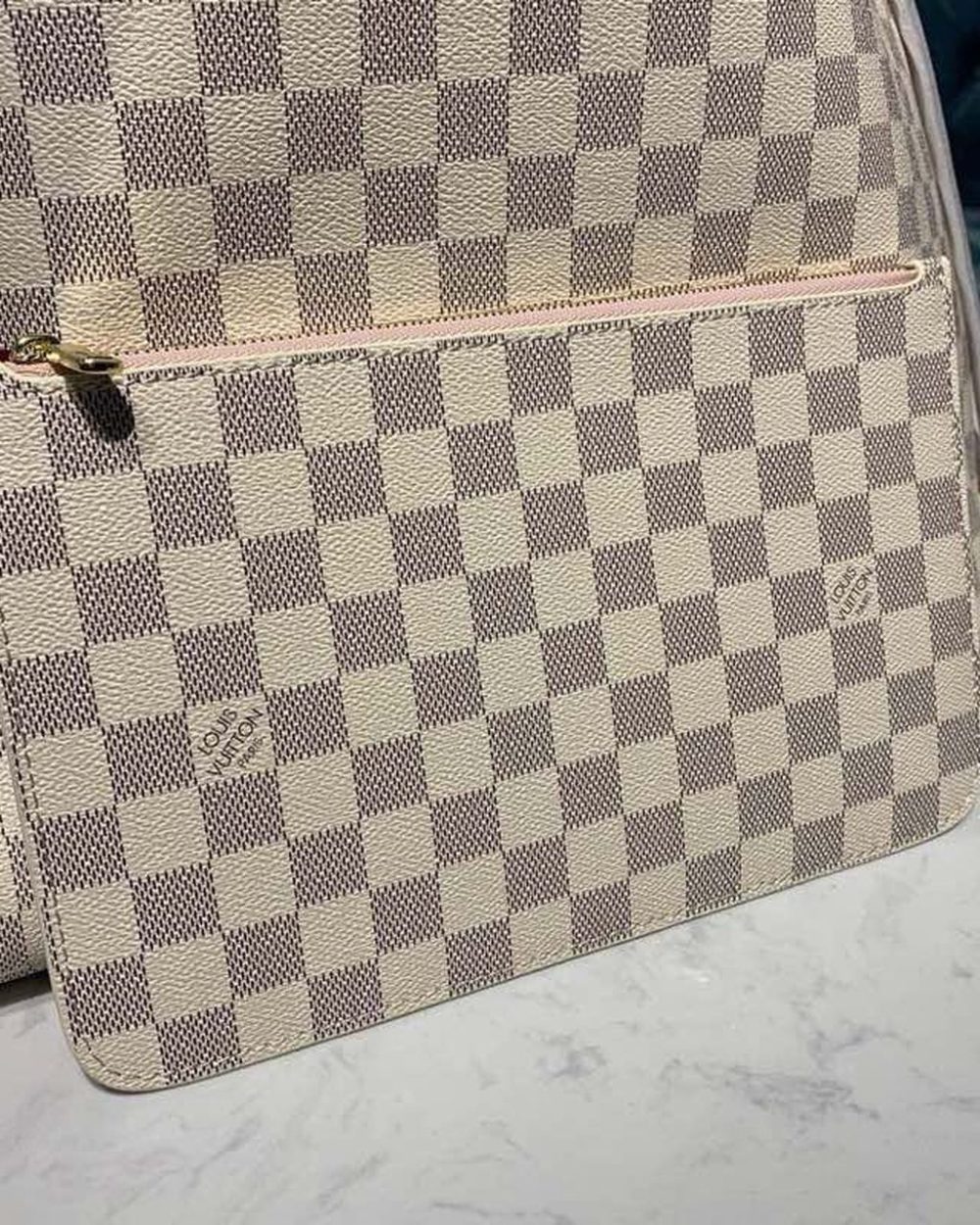 1:1 Replica Louis Vuitton LV Neverfull GM Damier Azur Canvas Luxury Bag For Women N41604 - 15.4in/39cm