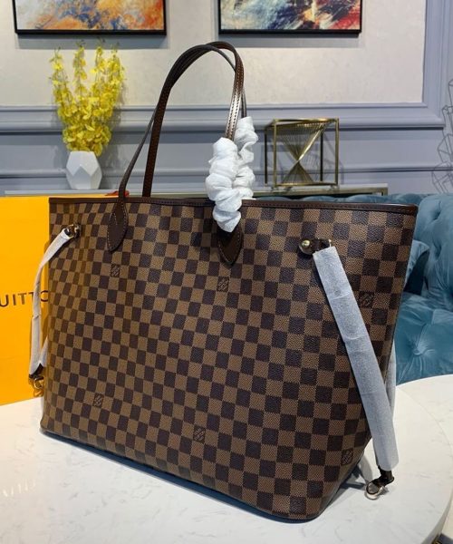1:1 Replica Louis Vuitton LV Neverfull GM Damier Ebene Canvas Luxury Bag For Women N41357 - 15.7in/40cm