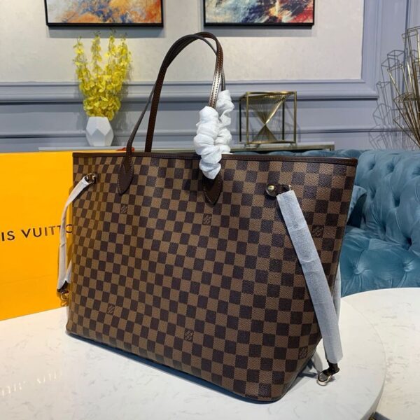 1:1 Replica Louis Vuitton LV Neverfull GM Damier Ebene Canvas Luxury Bag For Women N41357 - 15.7in/40cm