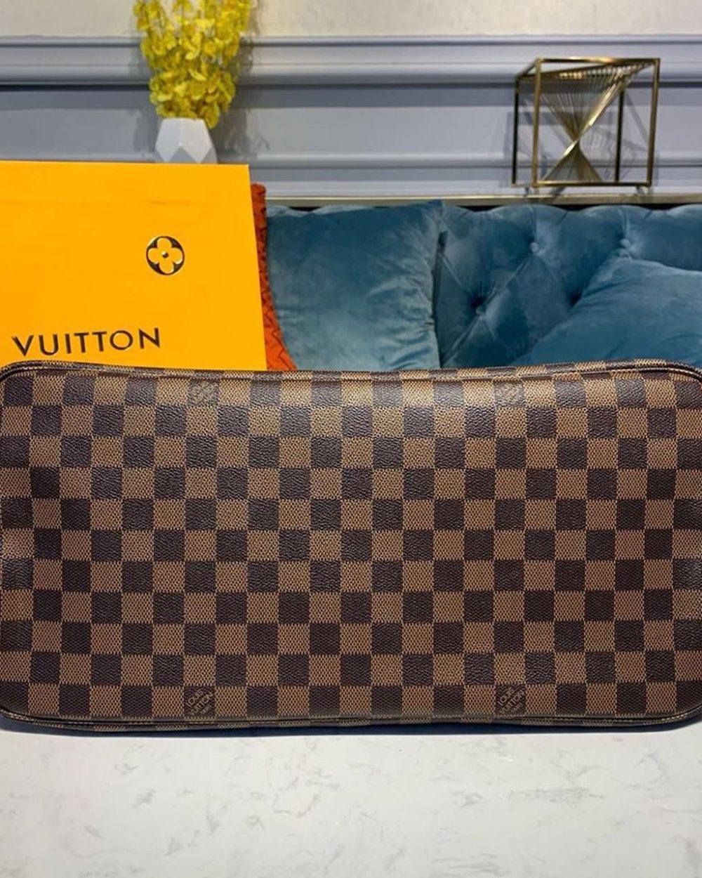 1:1 Replica Louis Vuitton LV Neverfull GM Damier Ebene Canvas Luxury Bag For Women N41357 - 15.7in/40cm