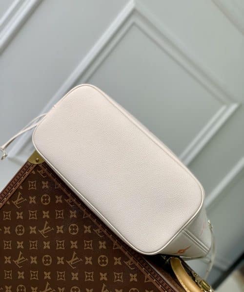 1:1 Replica Louis Vuitton LV Neverfull MM Monogram Empreinte Beige Clair Luxury Women Bag M46516 30.9cm/ 12.2in