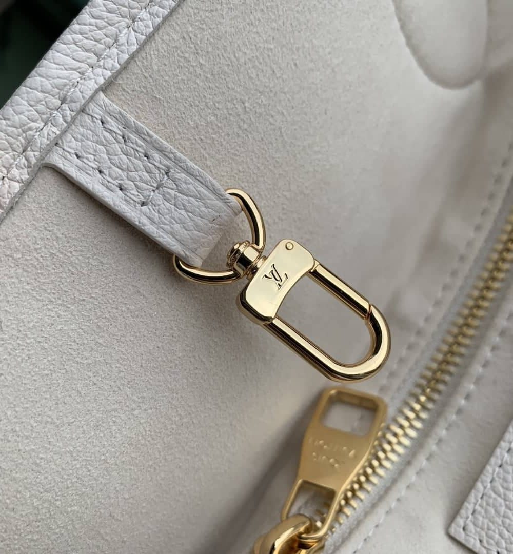 1:1 Replica Louis Vuitton LV Neverfull MM Monogram Empreinte Beige Clair Luxury Women Bag M46516 30.9cm/ 12.2in