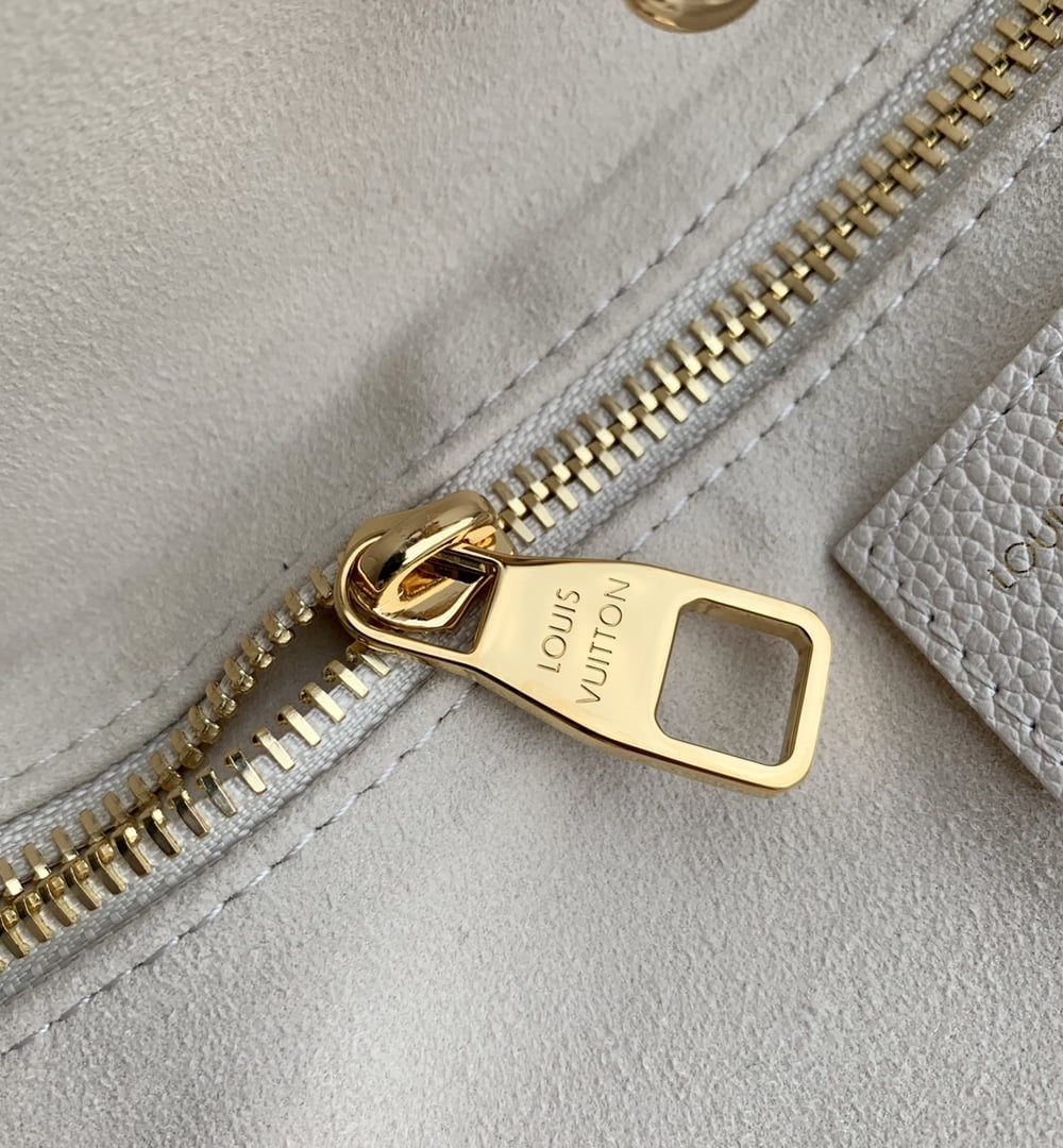 1:1 Replica Louis Vuitton LV Neverfull MM Monogram Empreinte Beige Clair Luxury Women Bag M46516 30.9cm/ 12.2in