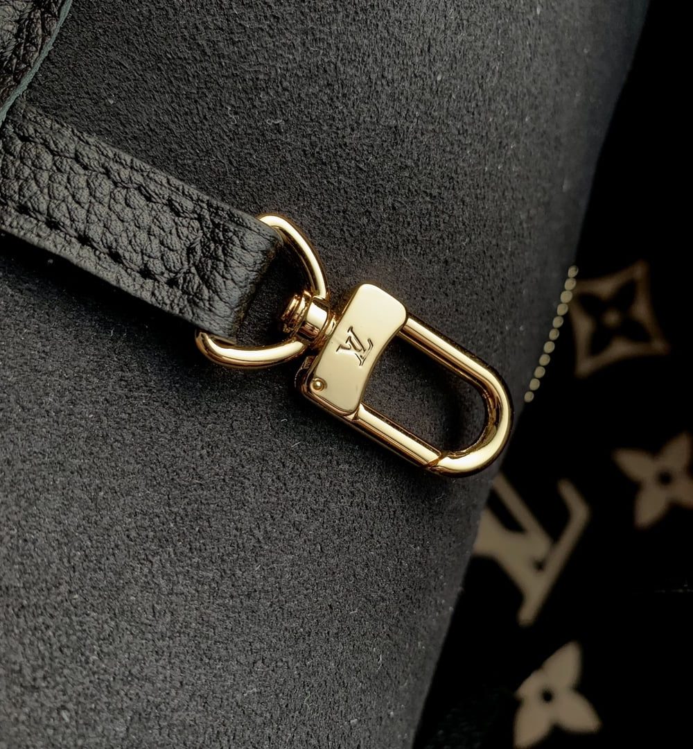 1:1 Replica Louis Vuitton LV Neverfull MM Monogram Empreinte Leather Black Luxury Bag For Women M58907 - 31cm/ 12.2in