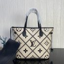 1:1 Replica Louis Vuitton LV Neverfull MM Monogram Empreinte Leather Luxury Bag For Women M46039 - 12.2in/31cm