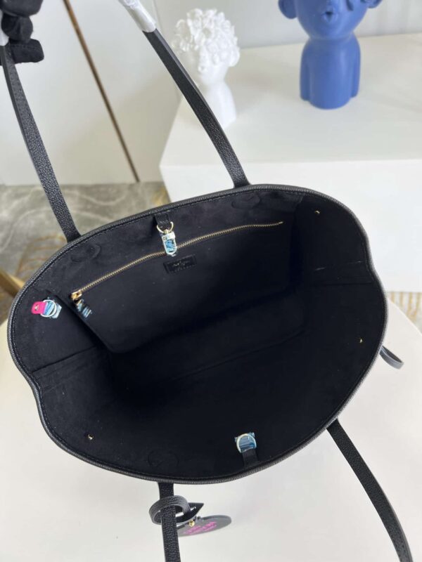 1:1 Replica Louis Vuitton LV Neverfull MM Monogram Empreinte Black/White Luxury Bag For Women M46103 - 12.2in/31cm