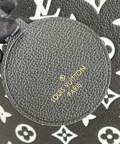 1:1 Replica Louis Vuitton LV Neverfull MM Monogram Empreinte Black/White Luxury Bag For Women M46103 - 12.2in/31cm