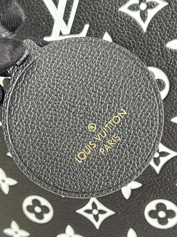 1:1 Replica Louis Vuitton LV Neverfull MM Monogram Empreinte Black/White Luxury Bag For Women M46103 - 12.2in/31cm